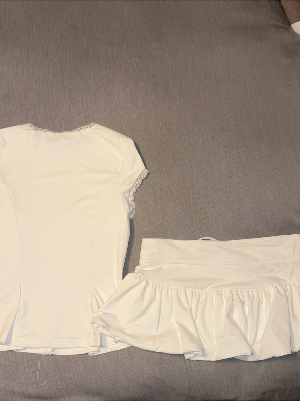 Peppermayo Landon Button Up Top (XXS) and Mini Skort (Small) Set, White - Picture 9 of 11